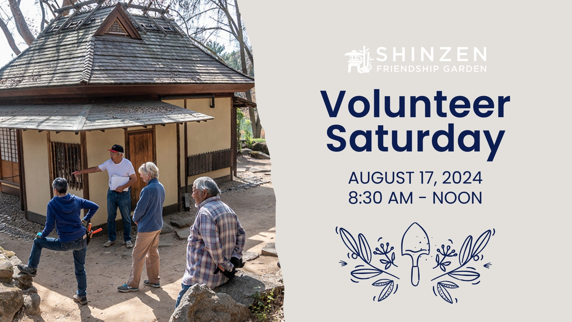 shinzen garden august 12 2024 volunteer saturday