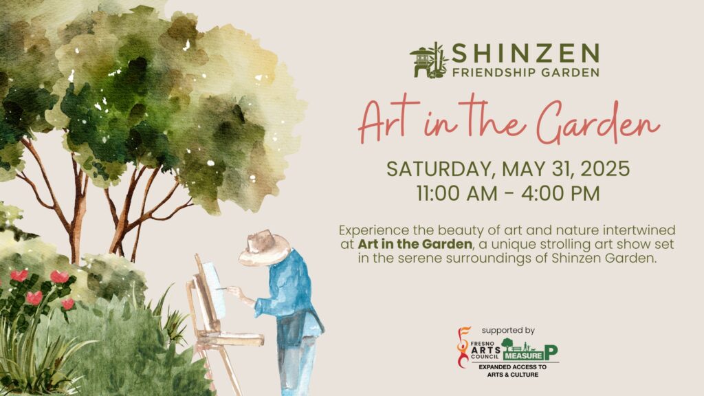 art in the garden on may 31 at shinzen garden