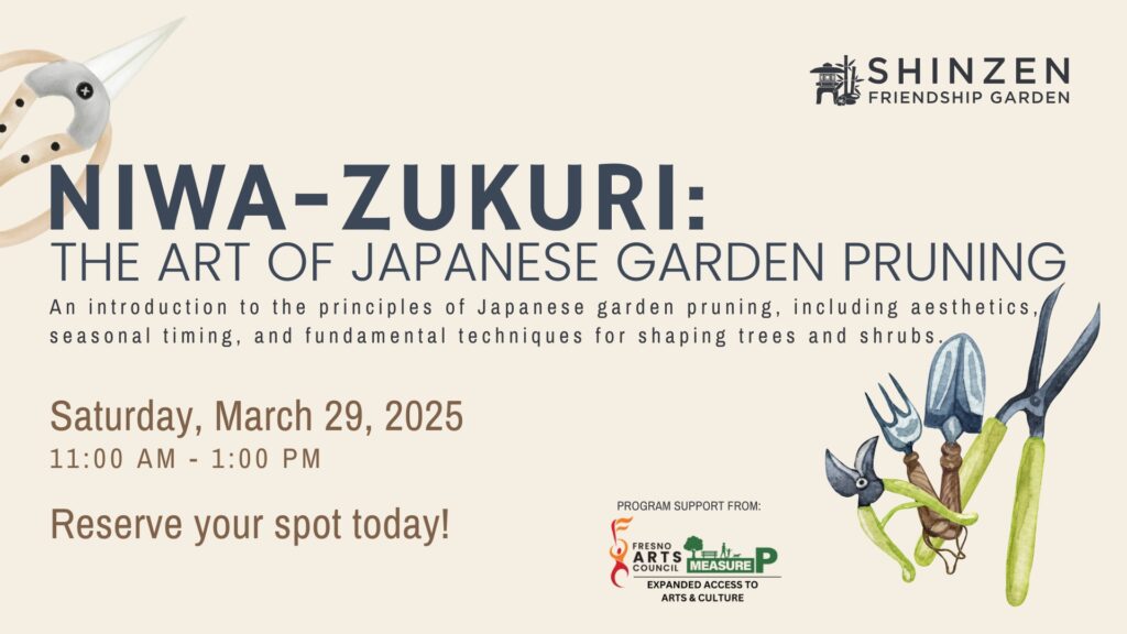 NIWA ZURKURI ART OF JAPANESE GARDEN PRUNING AT SHINZEN GARDEN ON MARCH 29